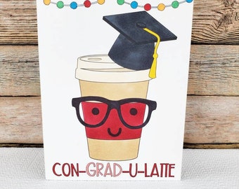 High School Graduation Card, College Graduation Card, Congratulations Graduation, Coffee Card, Cute Pun Card, Coffee Lover Graduation Card
