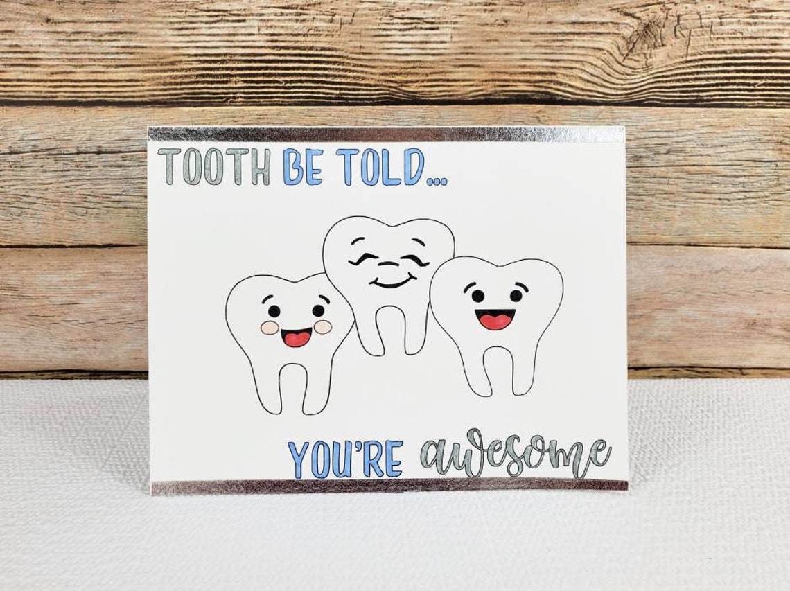 Dentist Dentist Card Dentist Gift Thank You Cards Thank Etsy