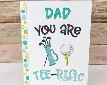 Golf Dad, Father's Day Golf, Dad Joke, Funny Card for Dad, Fathers Day Greeting Card, Fathers Day Card, Card from Wife