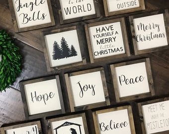christmas mini collection christmas wood sign farmhouse style farmhouse home decor christmas decor christmas sign farmhouse sign - Christmas Decor Signs christmas mini collection christmas wood sign farmhouse style farmhouse home decor christmas decor christmas sign farmhouse sign - Christmas Decor Signs