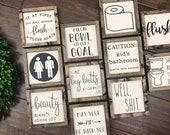NEW Bathroom Collection Funny Bathroom Signs Bathroom Wall Decor Restroom Bathroom Decor Farmhouse Bathroom Sign Guest Bathroom