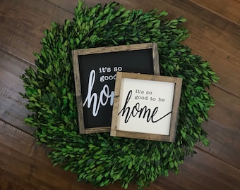 Its So Good to be Home Welcome Sign | No Place Like Home | Farmhouse Boho Minimal Home Decor | Housewarming Real Estate Closing Gift Realtor