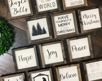 Christmas Mini Collection | Christmas Wood Sign | Farmhouse Style | Farmhouse Home Decor | Christmas Decor | Christmas Sign | Farmhouse Sign