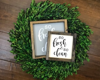 So Fresh and So Clean Sign | Bathroom Wall Decor | Funny Bathroom Sign | Kids Bathroom | Bathroom Decor | Restroom Sign | relovedlumber Sign
