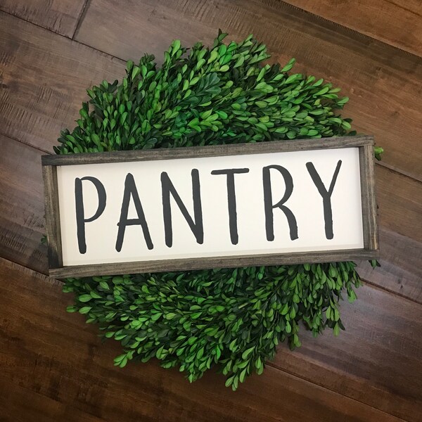 Pantry Sign | Farmhouse Kitchen Decor | Kitchen Sign | Kitchen Wall Decor | Pantry Door Decor | Dry Goods | Rustic Modern Wood Sign RELOVED