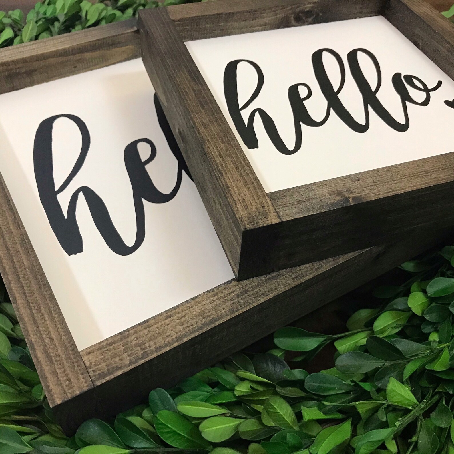 Hello Sign Entryway Decor Welcome to Our Home Gallery | Etsy