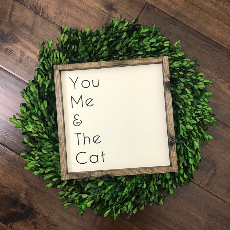 You Me and the Dogs Sign Cats Sign Dog Sign Cat Sign Gift for Pet Lover Farmhouse Style Personalized Pet Decor Animal Lover Sign image 5