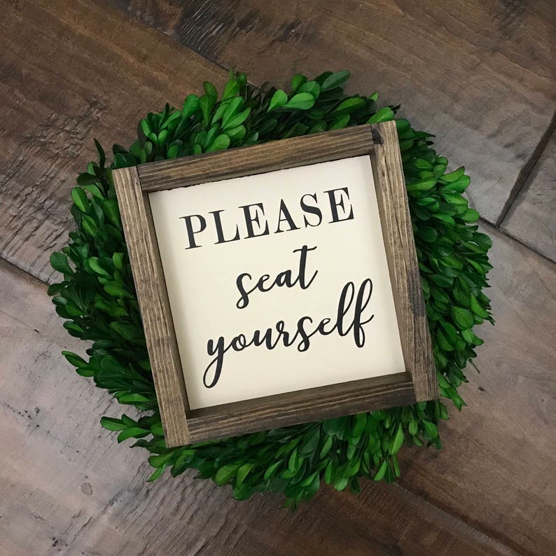 Please Seat Yourself sign Bathroom Wall Decor Farmhouse Bathroom Sign Funny Bathroom Humor Sign Farmhouse Sign Toilet Sign Sit image 2