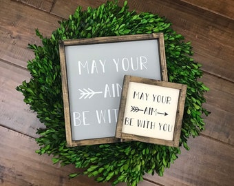 May Your Aim Be With You Sign | Bathroom Wall Decor | Funny Bathroom Sign | Toilet Sign | Kids Bathroom Guest Bathroom Restroom Flush Toilet