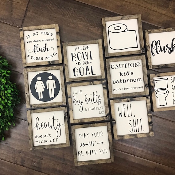 Bathroom sign decor online