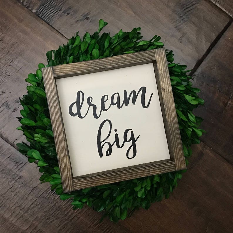 Mini Collection 2 Wood Sign Farmhouse Style Decor Farmhouse Sign Dream Big Hello Gorgeous Arrow Choose Happy Let's Snuggle MORE image 7