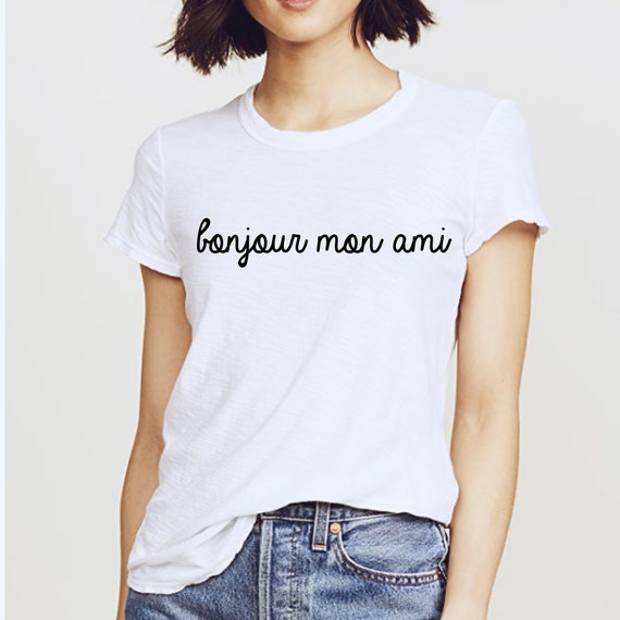Bonjour Chic Minimalist T Shirt Tees Bonjour Chic Minimalist T Shirt Tees