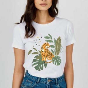 Tiger Lily Shirt, Tiger Nature Tee, Animal Spirit, Gift Shirt, Jungle T-Shirt, Unisex