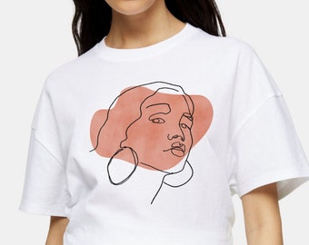 Latina T-Shirt: Minimalist One Line Drawing Graphic Tee
