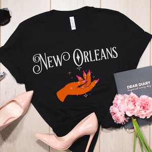 New Orleans Shirt, Travel T-Shirt, Saints Tee, Voudon City, Magick Shirt, Louisiana Love, Gift Shirt, Unisex, Beignets and Booze, Nola