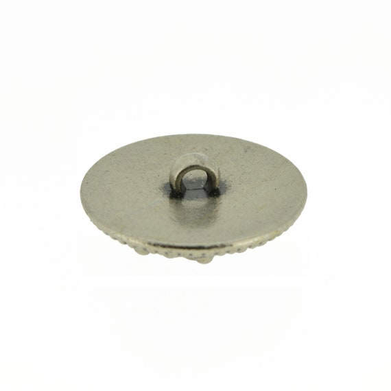 SILVER DOMED CENTRE TEXTURED BUTTONS x 24 FREE P/&P