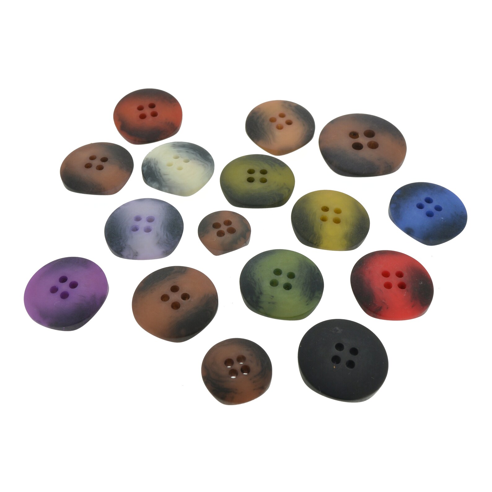 Job lot mixed colours round buttons square dip centre plastic Etsy