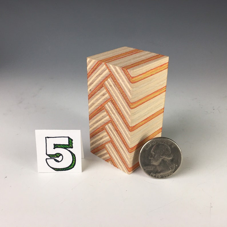 Medium Reclaimed Skateboard Herringbone Blank
