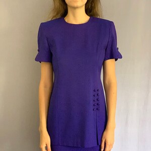 80s Purple Girl Boss Dress