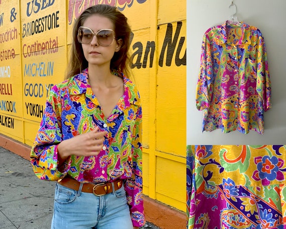 Vintage Psychedelic Blouse XL