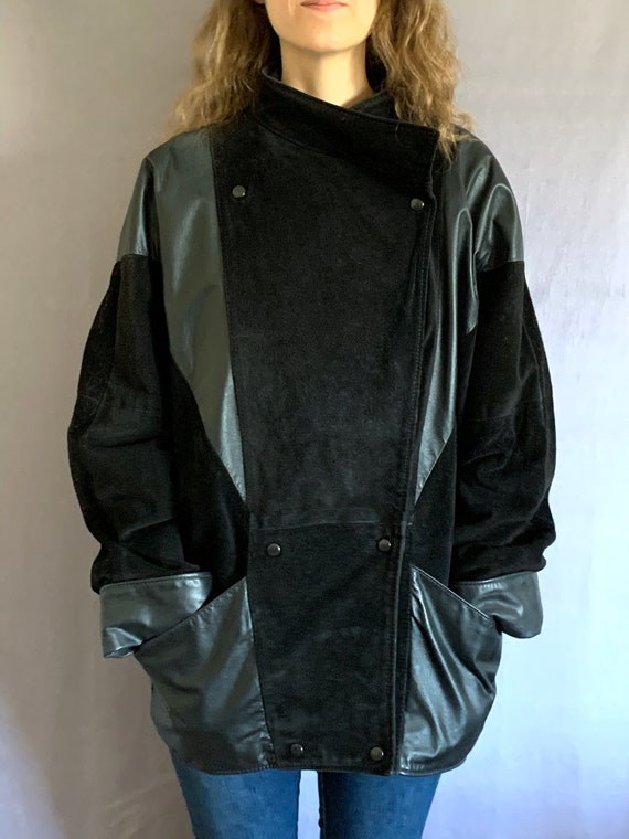 80s Suede Leather Bomber Jacket