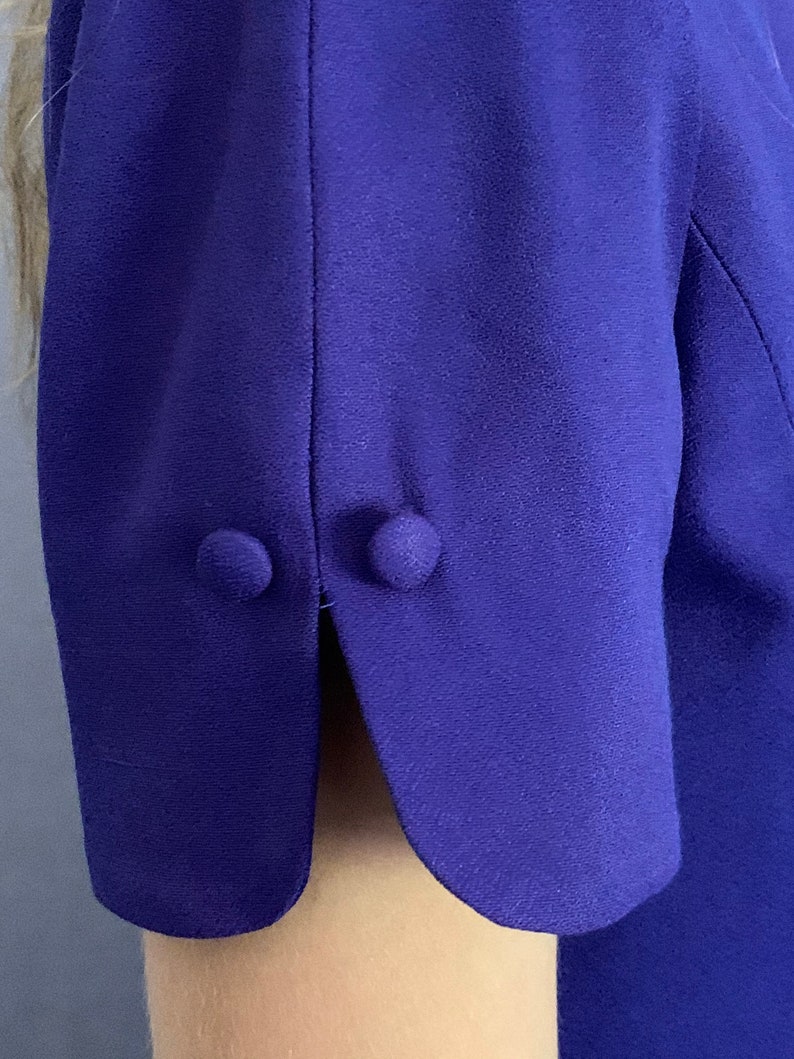 80s Purple Girl Boss Dress