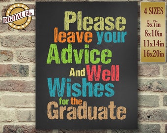 Graduation Gift - High School Graduate Sign - Instant Printable DIGITAL FILE JPG