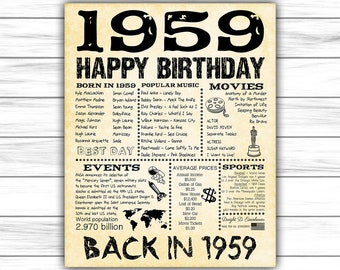 1959 facts fun etsy birthday ago years 60th items