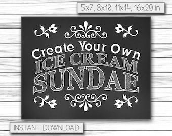 ice cream sign etsy