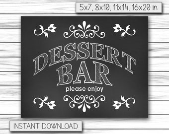 Dessert Bar Sign, Dessert Table Decor, Wedding Sign, Dessert Table Sign, Wedding Table Sign, Party Sign, Printable DIGITAL FILE, Jpg file