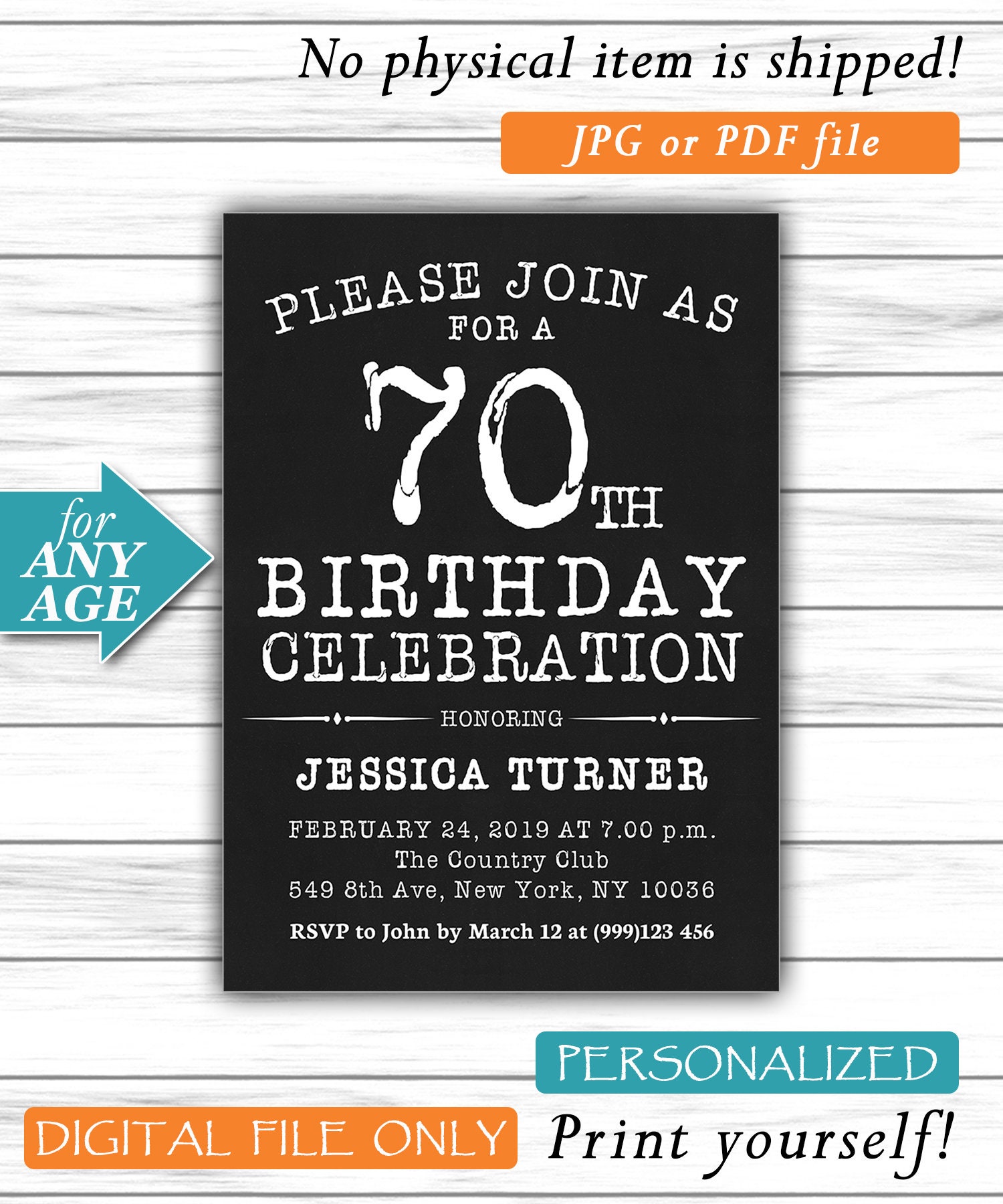 Birthday Invitation, Birthday Party Invitation, Birthday Celebration