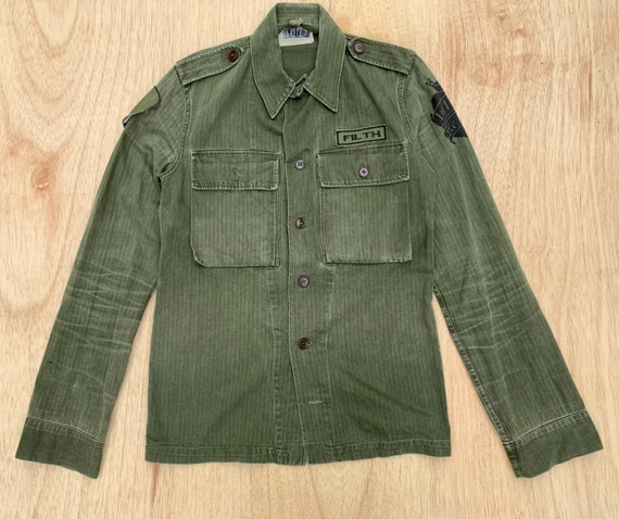 Vintage army jacket OG 107 60s vietnam war redesig