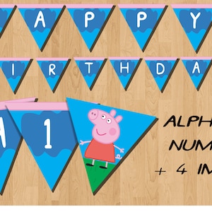 Peppa Pig Birthday Banner