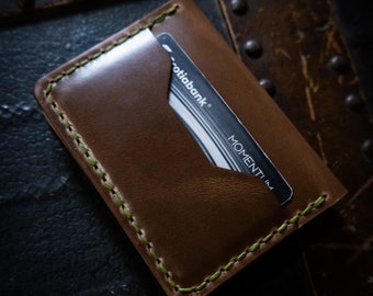 Horween Leather Wallet/ Handmade wallet/ bi-fold wallet/ mens wallet/ personalized wallet/ slim wallet/ mens gift/ wedding gift/ EDC