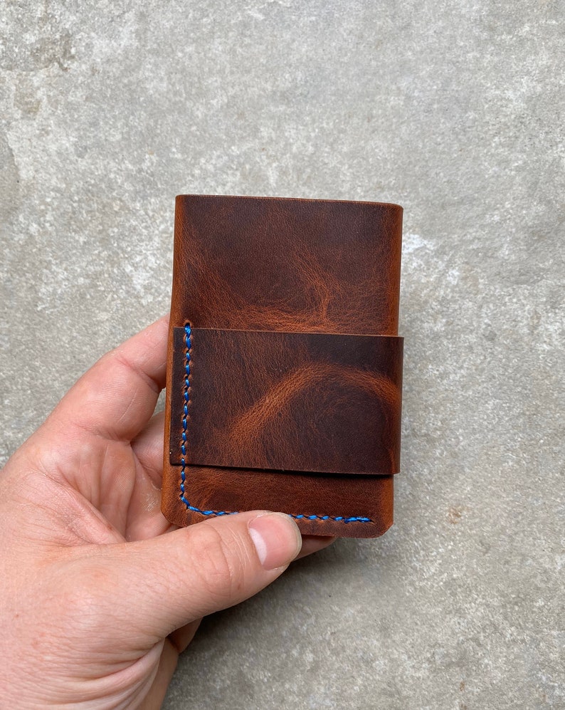 Cash Strap Wallet/ Minimalist Wallet/ Custom Leather Wallet/ Etsy