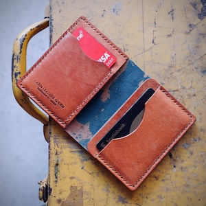 Portefeuille en cordovan Shell fait main/ 2 volets/ portefeuille en cuir/ portefeuille pour homme/ portefeuille personnalisé/ cadeau pour homme/ cadeau de mariage/ cadeau de Noël/ EDC