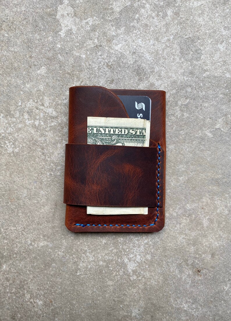 Cash Strap Wallet/ Minimalist Wallet/ Custom Leather Wallet/ Etsy