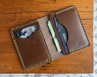 Portefeuille Horween/ Portefeuille minimaliste/ portefeuille en cuir/ portefeuille pour homme/ portefeuille personnalisé/ cadeau d'anniversaire/ cadeau pour homme/ cadeau de mariage/ cadeau de Noël