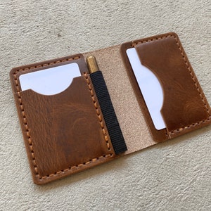 Cartera minimalista / cartera de pluma edc / cartera de cuero / cartera de hombre / cartera personalizada / regalo de cumpleaños / regalo de hombre / regalo de boda / regalo de Navidad