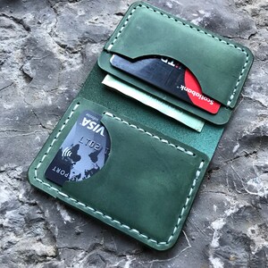 Portefeuille en cuir pour homme/ portefeuille minimaliste handmadr/ portefeuille pour homme/ portefeuille personnalisé/ cadeau d'anniversaire/ cadeau pour lui/ cadeau de mariage/ cadeau de Noël