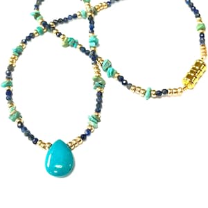 Türkis und Lapislazuli Kette
