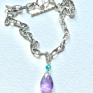 Amethyst teardrop pendant