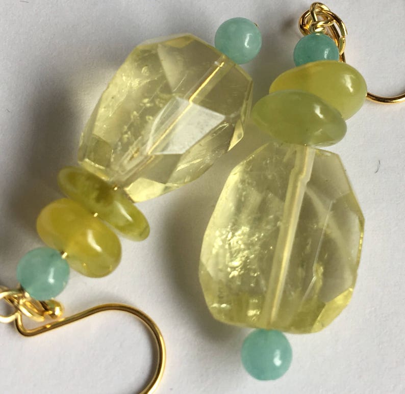 Lemon Quartz Earrings Etsy