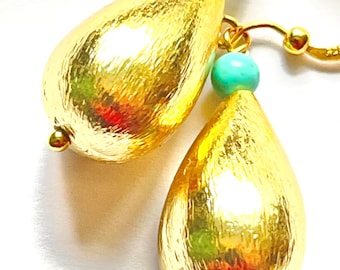 Gold vermeil teardrop earrings