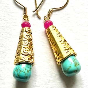 Turquoise drop earrings