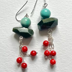 Jade boho earrings