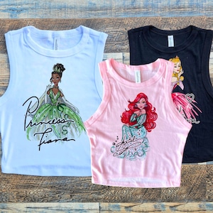 Disney Princess Shirt, Womens bleached princess shirt, kids princess tshirt, ladies disney tank top, merida tank, small world tank top, ALL