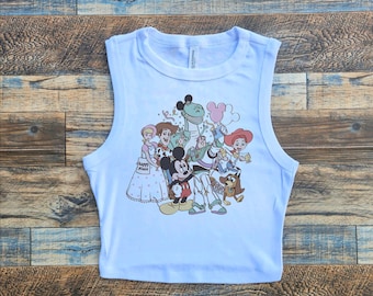 Toy Story Crop Tank, Disney Retro Toy Story Baby Tee, Disneyworld Buzz Lightyear, Womens Toy Story Tee