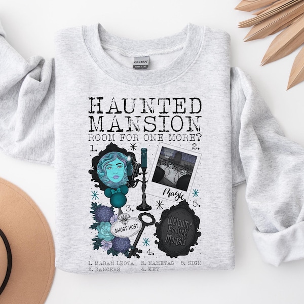 Sudadera "Habitación Embrujada para Uno Más", "Mortales Insensatos", "Habitación Estirable", "Mansión Embrujada", suéter espeluznante de Disney