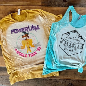 Goofy movie tshirt, Powerline Max and Goofy tank top, The Goofy Movie tank top, bleached goofy movie
